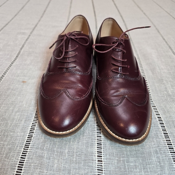 Brooks Brothers Men's Burgundy Leather Dress Shoes Size 9 Made In Italy - Picture 4 of 12